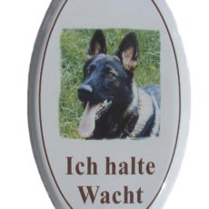 Hundeschild aus Email