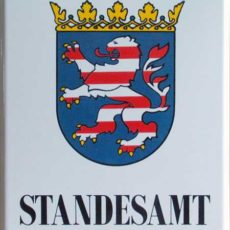 Amtsschild aus Email in Facettenform