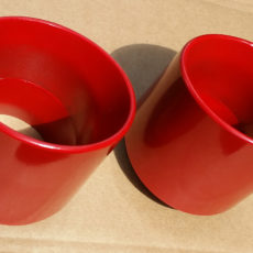 Emaillierte Auspuffblenden