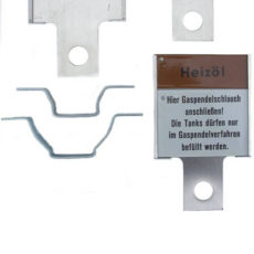 Haltebleche für Sortenschilder