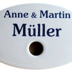 Klingelschild aus Email