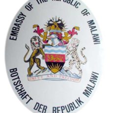 Botschaftsschild Malawi