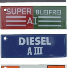 Tankschilder emailliert